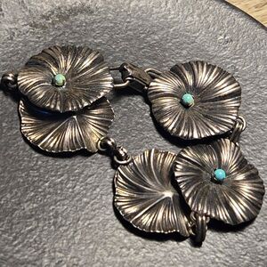 Winard Sterling Silver Flowers 925 Bracelet 5.5 Inches